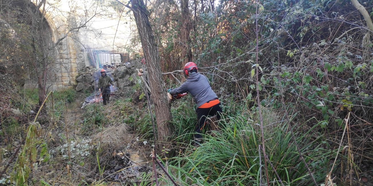 Travaux sur le ruisseau du Luc, Luc-sur-Aude